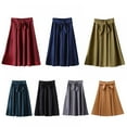 thumbnail image 5 of Jupe Midi Plissée à Taille Haute Décontractée pour Femmes, 5 of 5