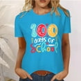 thumbnail image 2 of Cathalem T-Shirt Décontracté Oversize pour Femmes, Bleu S, 2 of 4