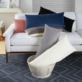 thumbnail image 5 of Mina Victory Life Styles Solid Velvet 12" x 30" Navy Indoor Throw Pillow, 5 of 6