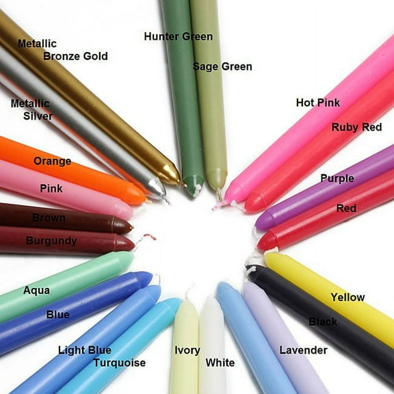 Jeco CEZ-026-12 10 in. Taper Candles, Orange - 144 Piece