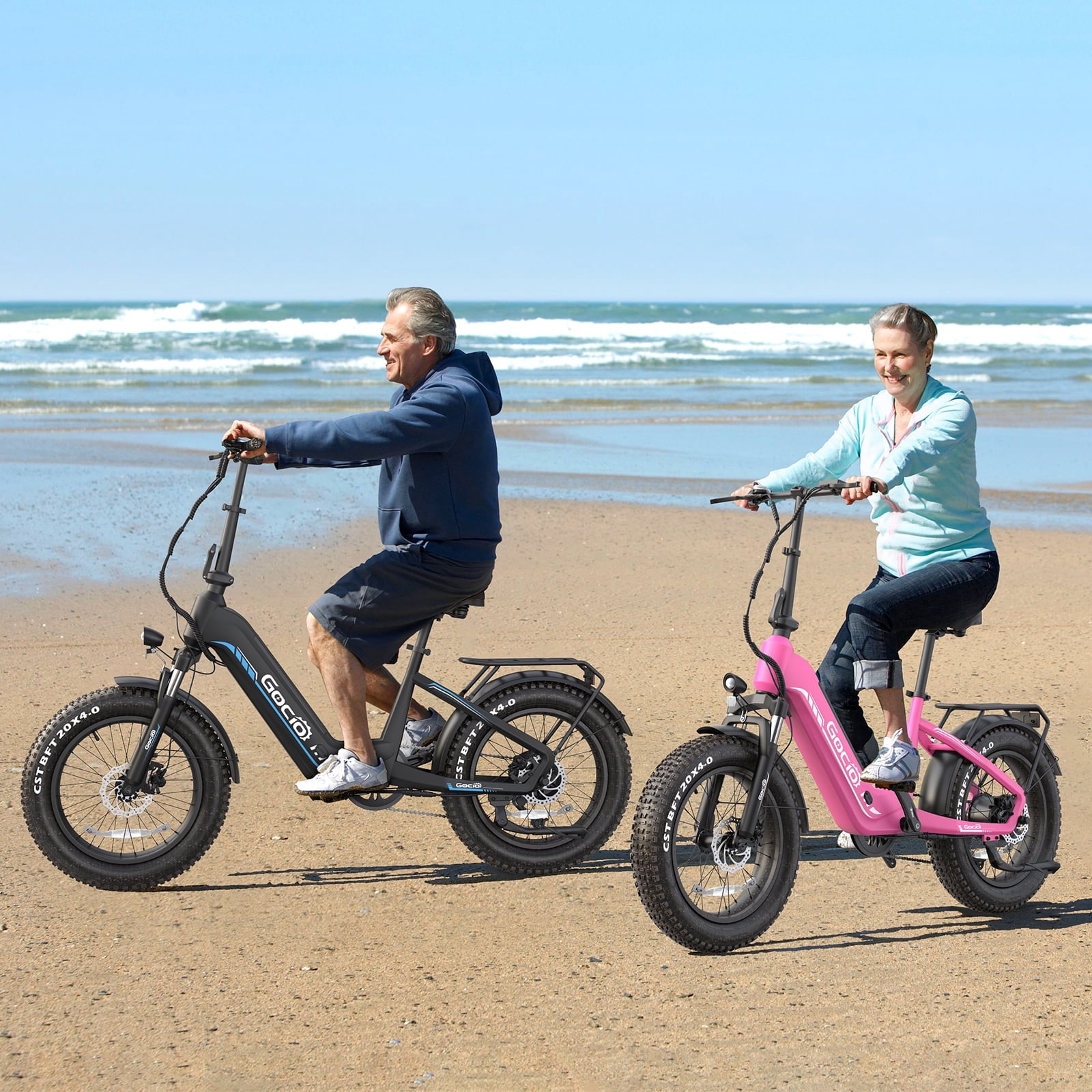 Gocio Electric Bike for Adults, 19.8MPH 500W Mountain Bike, 48V 13AH Removable Lithium-Ion Battery Ebikes, 20"x4.0" Fat Tire Electric Bicycles, 3A Fast Charge UL2849 Certified