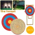 thumbnail image 2 of UDIYO Outdoor Round Archery Bow Straw Target Slice Coiled Practice Shooting Dart Board, 2 of 7