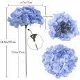 thumbnail image 3 of 10pcs Hydrangea Artificial Flowers Ivory White Fake Hydrangea Silk Flowers Heads with Stems Faux Flowers Centerpiece Table Decorations for DIY Wedding Baby Shower Party Shop Home (Ivory), 3 of 5