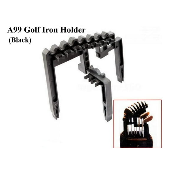 A99Golf 9 Iron Club Holder Black Club Organizers Organize Your Irons Universal Above Bag Durable ABS Shafts Holders