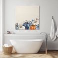 thumbnail image 6 of Wall Art Prints, Thanksgiving Pumpkin Framed Canvas Prints for Bedroom Living Room Bathroom Office, Fall Farmhouse Eucalyptus Leaves Gallery Wrap Wall Art Poster for Gifts Home Decor 8"x8", 6 of 9