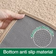 thumbnail image 4 of FRABE Bathroom Rug, Ultra Soft Plush Quick-Dry Microfiber Mat with Recessed Border Design, Non-Slip Rubber Backing and Machine Washable for Tub and Sink, Beige 24"x36", 4 of 11