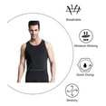 thumbnail image 7 of YUSHOW 3 Pack Mens Athletic Compression Shirts Sleeveless Quick Dry Slimming Body Shaper Workout Tank Top Size M, 7 of 7