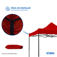 thumbnail image 4 of Repuesto De Lona Carpa Toldo Impermeable 3x3 Color Rojo, 4 of 7
