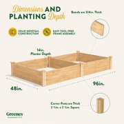 Greenes Fence 4 x 8 x 14 (3/4 Thick) Premium Cedar Raised Garden Bed
