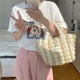 thumbnail image 3 of Bolso Hobo de moda para mujer Choque de colores Nube Burbuja Bolso de mano casual Fruncido Suave, 3 of 6
