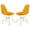 Transparent Orange, variant on LeisureMod Dining Chair in Acrylic with Chrome Eiffel Base and Curved Back Design Lightweight Easy Assembly for Modern Home, Kitchen, Cafes Cresco Collection Set of 2 Clear