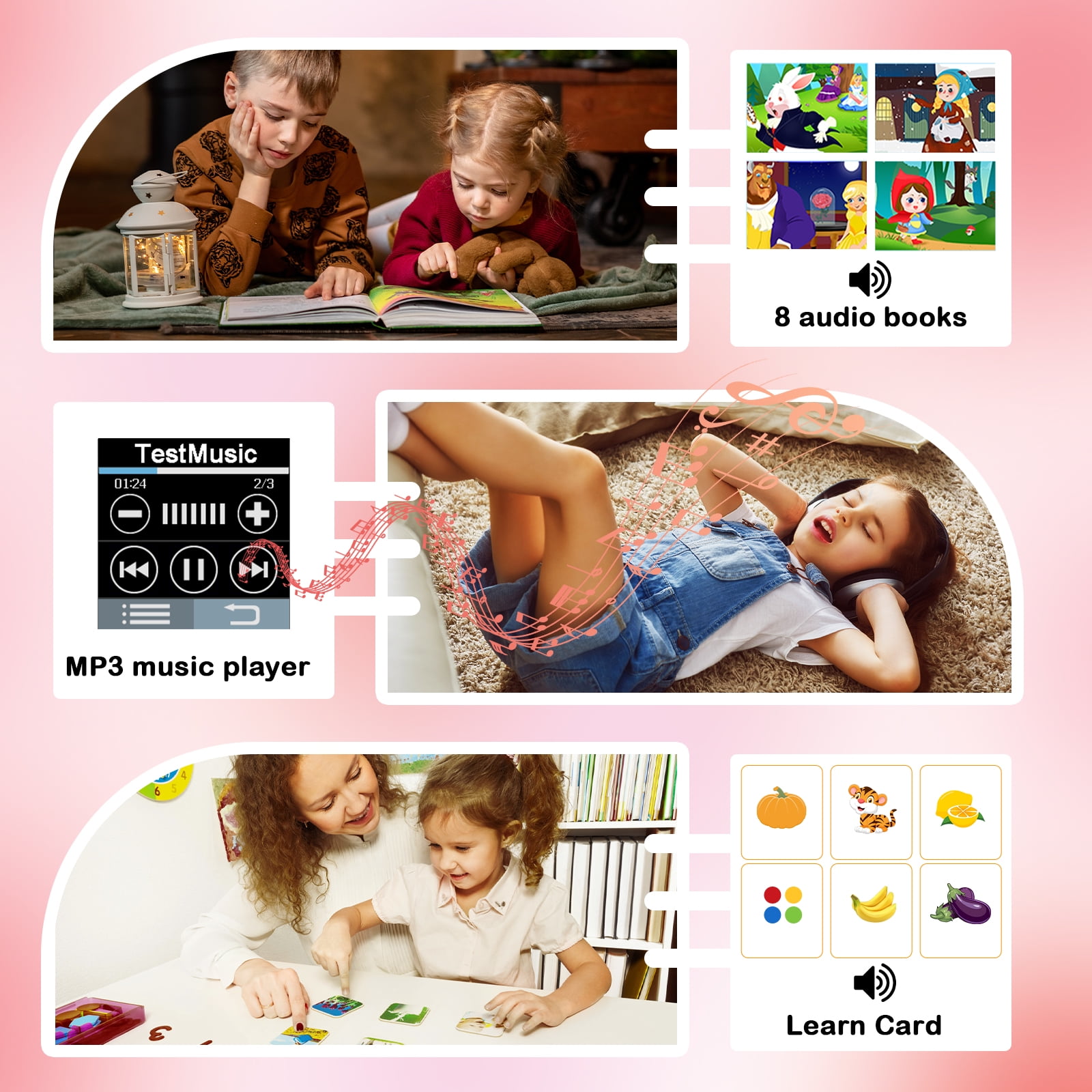 PTHTECHUS Smart Watch for Kids Toys Smartwatches for Boys and Girls with 22 Games HD Camera Video Music Player Pedometer Study Cards Audiostory Habit Tracking Gift for 4-14 Ys