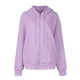 thumbnail image 4 of sudadera con capucha y cremallera de manga larga de color sólido de moda casual para mujer púrpura claro / xl, 4 of 6
