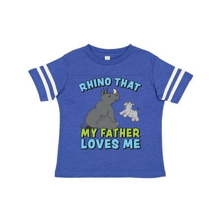 

Inktastic Rhino That My Father Loves Me with Cute Rhinos Gift Toddler Boy or Toddler Girl T-Shirt