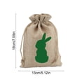 thumbnail image 3 of Topukaiba Easter Bunny Jute Drawstring Gift Bags Burlap Treat Pouches Party Favors For Candy & Eggs Green Free Size, 3 of 6