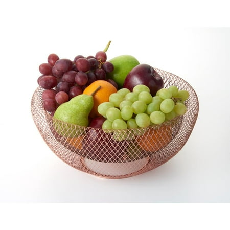 Large Copper Mesh Fruit Bowl