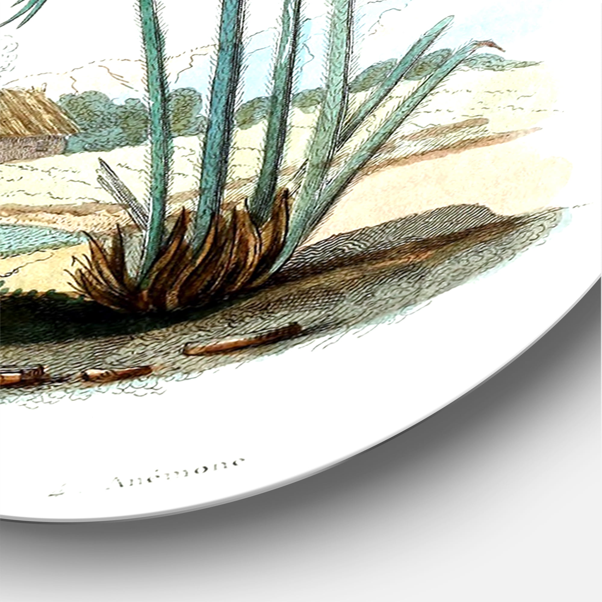 Designart 'Ancient Ancient Countryside Animals' Farmhouse Circle Metal Wall Art 29x29 - Disc of 29