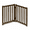Walnut-40"W x 24"H, variant on Brown Oak 80"W x 30"H Freestanding Solid Hardwood Pet Safety Gate
