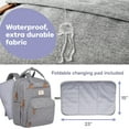 thumbnail image 5 of Ruvalino Baby Diaper Bag Backpack, Waterptoof Large Multifunctional Travel Bag with Extra Durable Fabric and Foldable Changing Pad included, Gray, 5 of 7