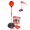 thumbnail image 3 of Ensemble de Balle de Vitesse de Boxe pour Sac de Frappe, Pompe Manuelle, Gants de Boxe + Support de Base à Hauteur Réglable, Sac de Frappe d'Entraînement de Boxe à Ressort Réflexe Durable et Portable, 3 of 8
