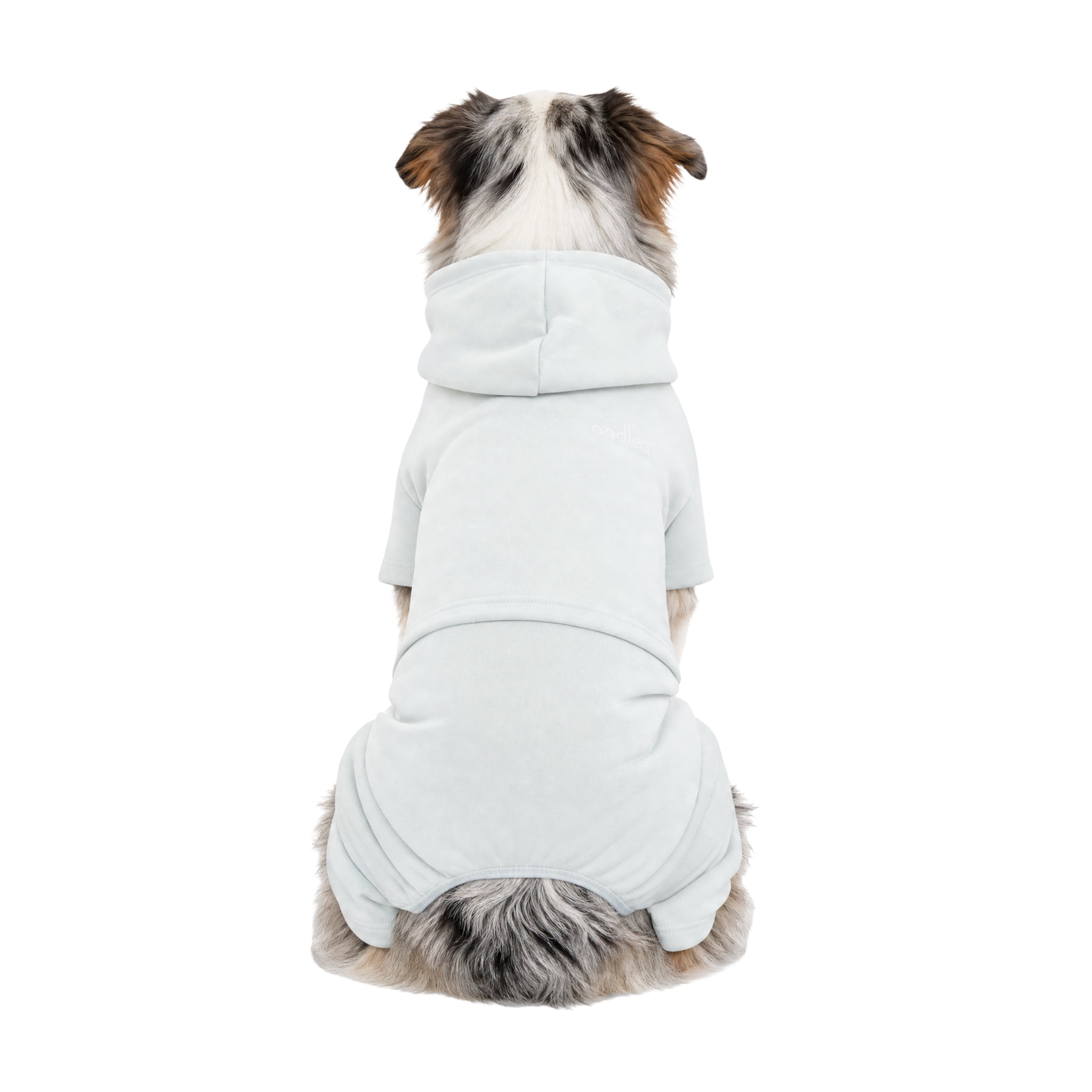 Oodles Hooded Fall One Piece Dog Workout Suit, Blue, Large