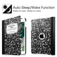 thumbnail image 3 of Fintie iPad 6th / 5th Gen, iPad Air /Air 2 360 Degree Rotating Stand Case Cover w/ Auto Sleep Wake, Composition Book, 3 of 7