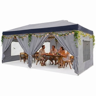 Quictent 8x8 Ez Pop-up Canopy with Netting, Mesh Sides & Roll Bag