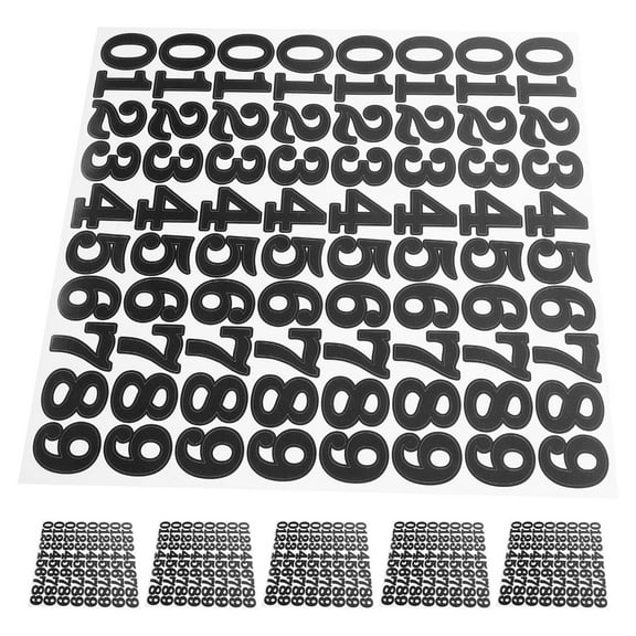 Hemoton 6-Pack Self-Adhesive Vinyl Number Stickers for Baseball, Football, Hockey, Sports Equipment and Gear