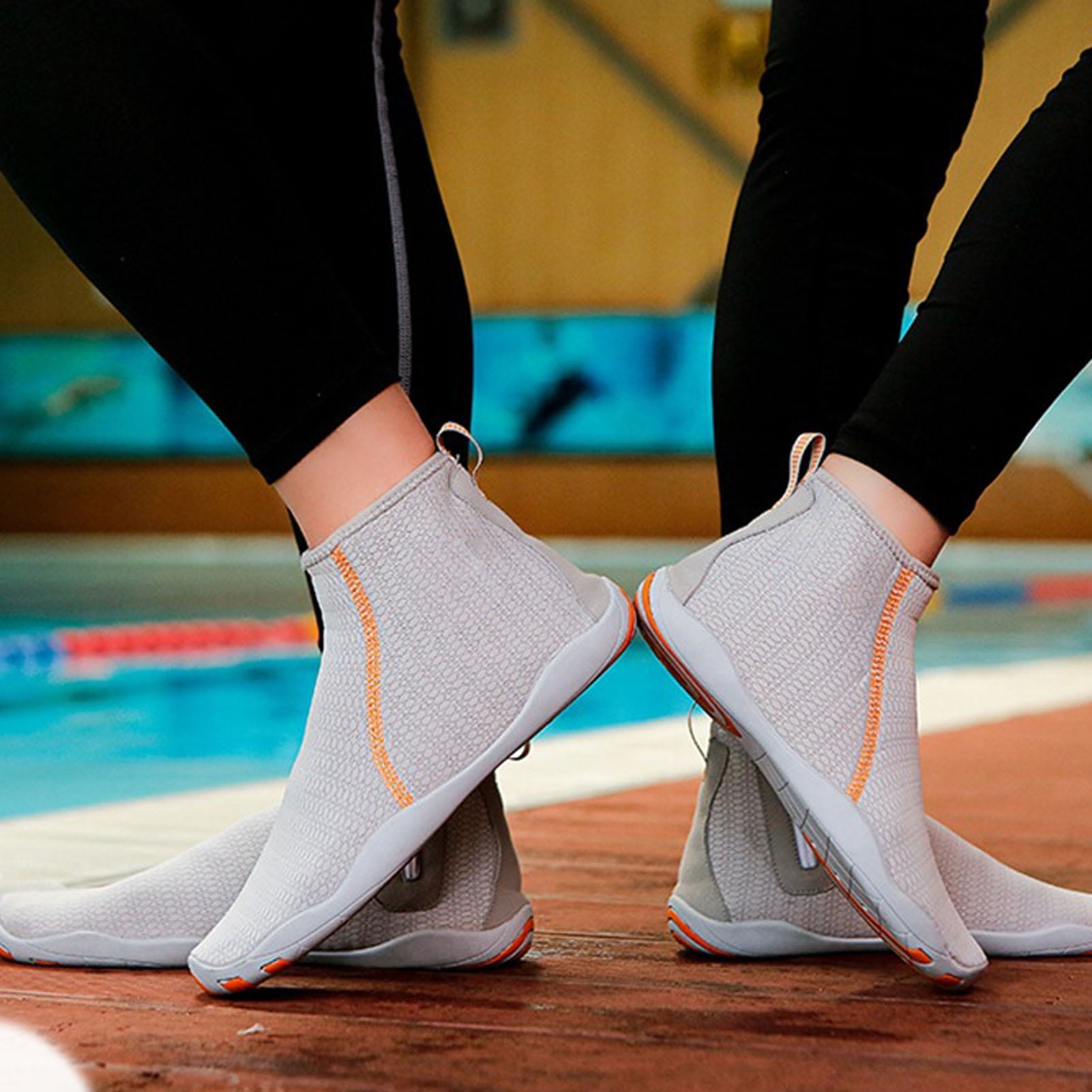 2pcs Water Shoes High Top Breathable Anti Slip Multifunctional Quick Dry Beach Shoes for Seashore Water Sports