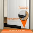thumbnail image 6 of Large Under Door Draft Stopper 30 32 36 inches,Door Sweep,Draft Stopper for Bottom of Door,Door Bottom of Door,Door Draft Noise Blocker,Large Door Bottom,Door Draft Blocker Reduce Cold Air,Light,Dust, 6 of 8