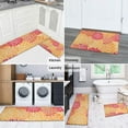 thumbnail image 5 of Orange Floral and Petal Pattern Kitchen Rugs Sets Of 2,Anti Fatigue Kitchen Mat Rugs Non Slip Washable,Decorative Kitchen Floor Mats for Kitchen,Sink,Laundry,17"x30"+17"x47", 5 of 7