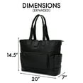 thumbnail image 5 of Voyage 25L Twill and Vegan Leather Weekender Tote Bag, 5 of 9