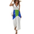 thumbnail image 1 of Pickleball Robe Sans Manches Verte et Bleue Élégante pour Femmes Été 2024, 1 of 4