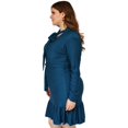 thumbnail image 2 of Vestido con olán Roman Fashion Talla Extra 4306 Azul petroleo 42, 2 of 6