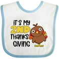 thumbnail image 3 of Inktastic It's My 2nd Thanksgiving Cute Turkey Boys or Girls Baby Bib, 3 of 4