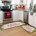 thumbnail image 3 of Merry Christmas Kitchen Rugs and Mats Set, Xmas Indoor Floor Mats for Winter, Merry Christmas (17"x47" + 17"x30"), 3 of 6