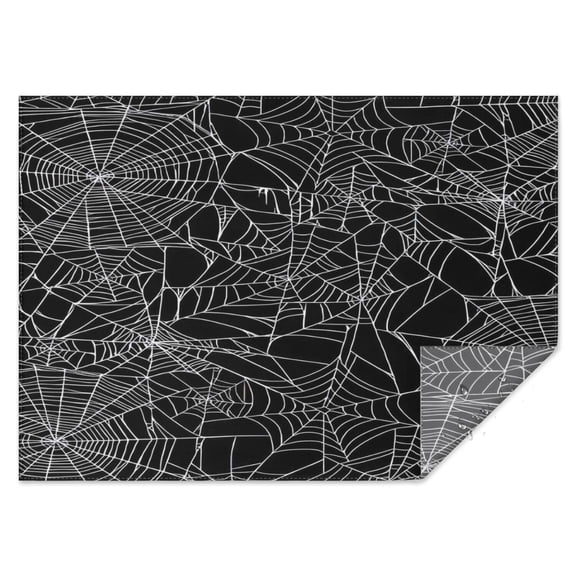 Halloween Spider Web Pattern Rectangle Tablecloth 60"x84",Waterproof Polyester Rectangle Table Cloth, Wipeable Spillproof Polyester Tablecloth for Dining, Camping, Indoor and Outdoor