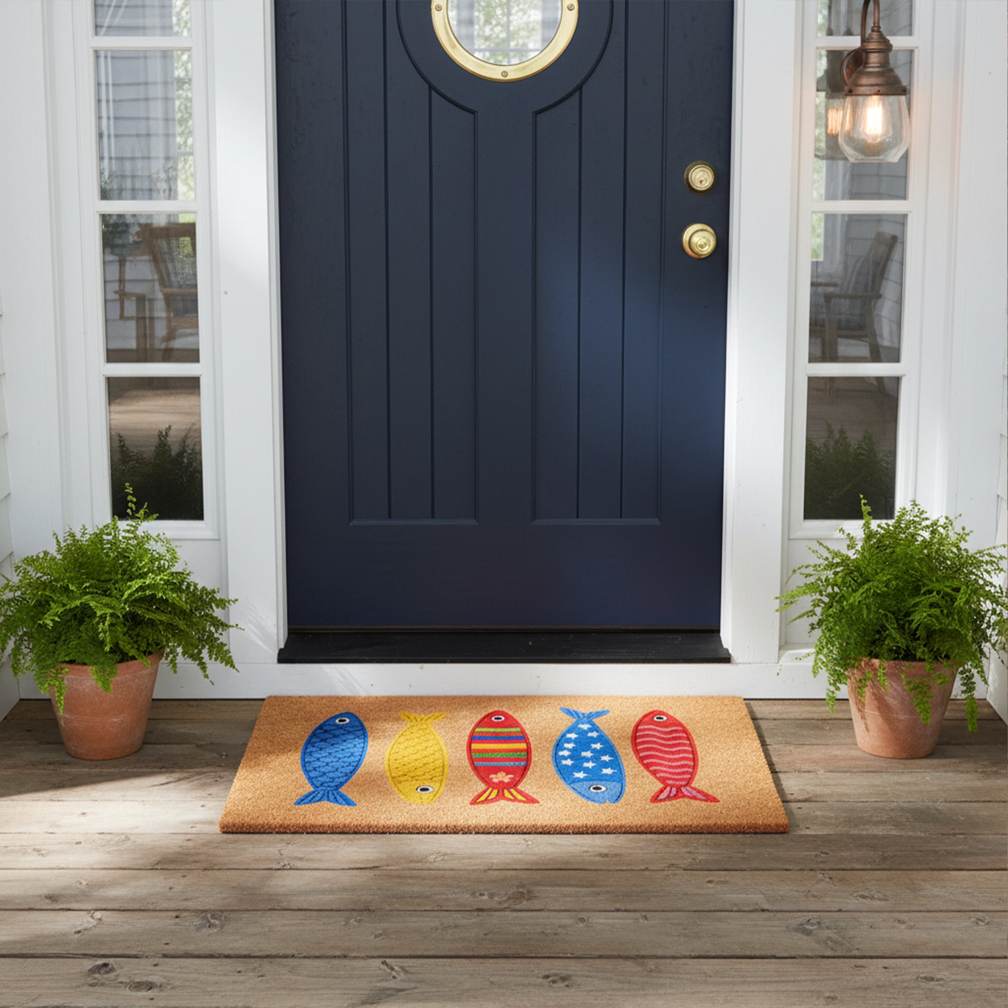Calloway Mills 117881729 Colorful Sardines Doormat, 17" x 29"
