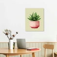 thumbnail image 2 of Nawypu Colorful Cactus Pot Plants Wall Art Prints, Succulent Plant Decor, Living Room Bedroom Poster Home Decor, Pastel Background, 2 of 4