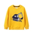 thumbnail image 1 of MIASHUI Chandails en Molleton à Capuche pour Garçons, Manches Longues, Col Rond, Motif Dinosaure, Confortables et Élégants, Jaune, 3-4 Ans, 1 of 4