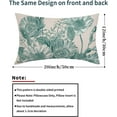 thumbnail image 3 of Vintage Flowers Lumbar Pillow Covers 12x20 Inch Set of 2 Teal Floral Leaves Decorative Rectangular Throw Pillows for Couch Rustic Pillow Cases Home Decor for Sofa Living Room Outdoor, 3 of 6