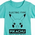 thumbnail image 3 of Pokémon - Electric Type Pikachu - Youth Girls Short Sleeve Graphic T-Shirt, 3 of 5