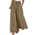 thumbnail image 3 of jiaxiM Womens Pants High Waisted Wide Leg Palazzo Pants Drawstring Classic-Fit Trousers Pants for Women Lounge Pants for Women for Work Lounge, 3 of 6