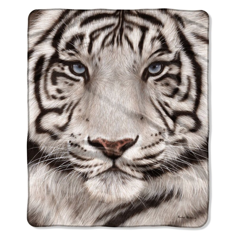 The Northwest Company American Heritage 50" x 60" White Tiger Raschel