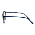 thumbnail image 3 of Round Keyhole Thin Plastic Horn Rim Tri-focal Progressive Reader Eyeglasses Blue Teal Stripe 1.5, 3 of 4