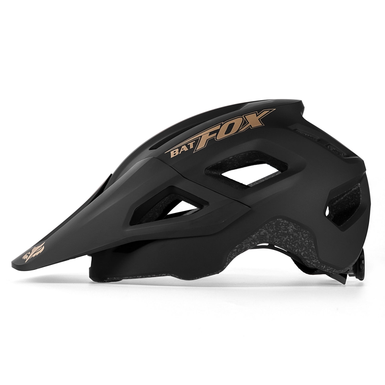 BATFOX Adult Mountain Bike Helmet NTA 8776 E-bike Certified CPSC & CE Safety Standards Lightweight MTB Bicycle Helmet for Men Women with Detachable Visor（L,Black)