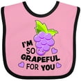 thumbnail image 3 of Inktastic Im So Grapeful for You with Cute Grapes Boys or Girls Baby Bib, 3 of 4