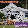 thumbnail image 3 of Joyfy Halloween Decorations Outdoor,59'' Giant Spider with 400 sqft Spider Web Fake Spiders with Triangular Huge Spiders Web for Indoor Outdoor Halloween Decorations Yard Haunted House Decor, 3 of 8