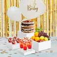 thumbnail image 2 of Buffet Risers Set of 8 Acrylic Cube Display Stands(8 PCS White Cube) Box Risers with Hollow Bottoms 4 Different Size Dessert Table Display Set Food Nesting, 2 of 8