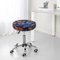 thumbnail image 7 of Round Bar Stool Seat Covers, Colorful Fall Leaves Elastic Round Chair Cover Stool Seat Slipcover Bar Stool Cushions Round Pad for 12-14 inch, 7 of 7